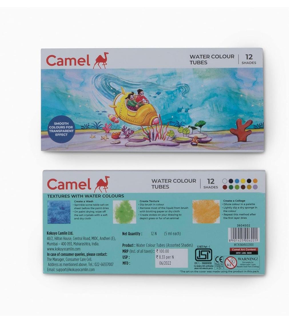 CAMEL - Water Colour Tubes 12 Shades