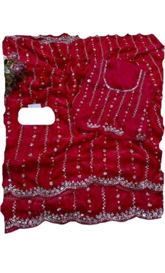 Saree - Embroidered Bollywood Pastal Saree