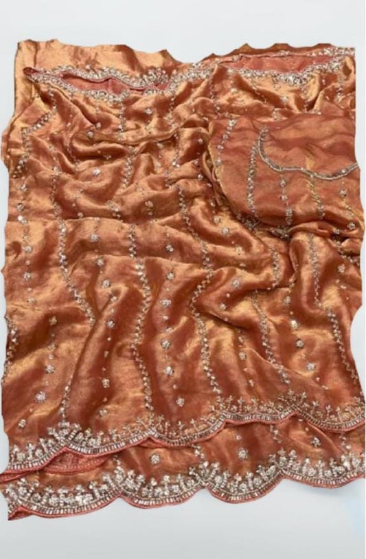 Saree - Embroidered Bollywood Pastal Saree