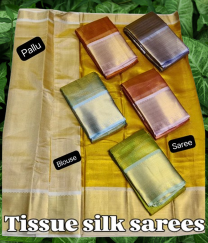 Nayanthara Tissue Silk Saree