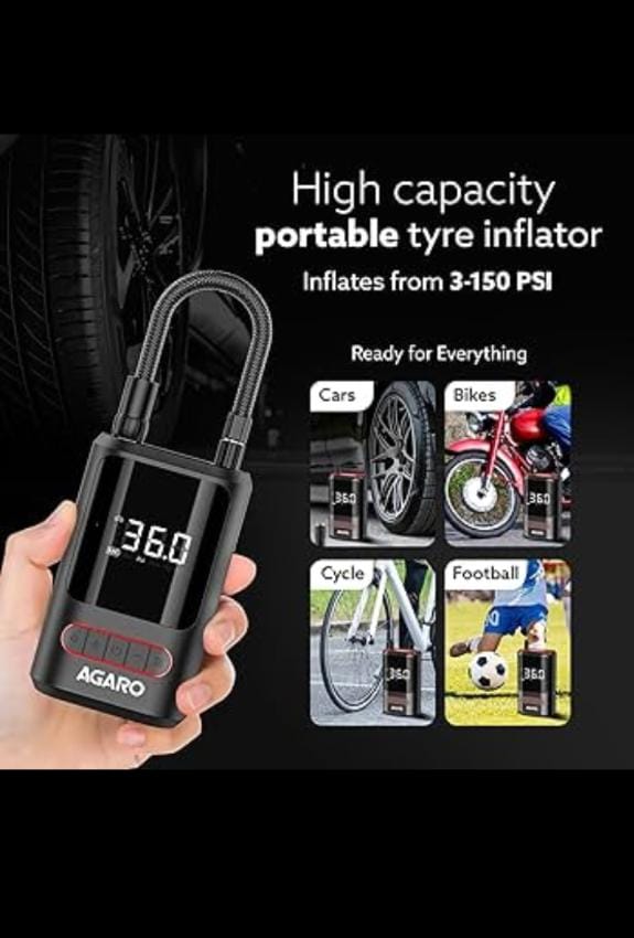 AGARO GALAXY PORTABLE TYRE INFLATOR