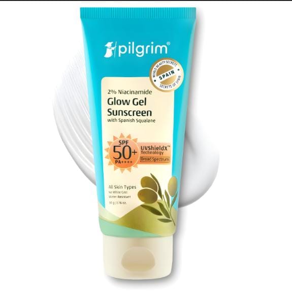 Pilgrim 2% Niacinamide Glow Gel Sunscreen SPF 50+ PA++++ (50g)
