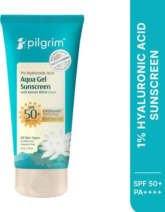 Pilgrim 1% Hyaluronic Acid Aqua Gel Sunscreen SPF 50+ PA++++ (50g)