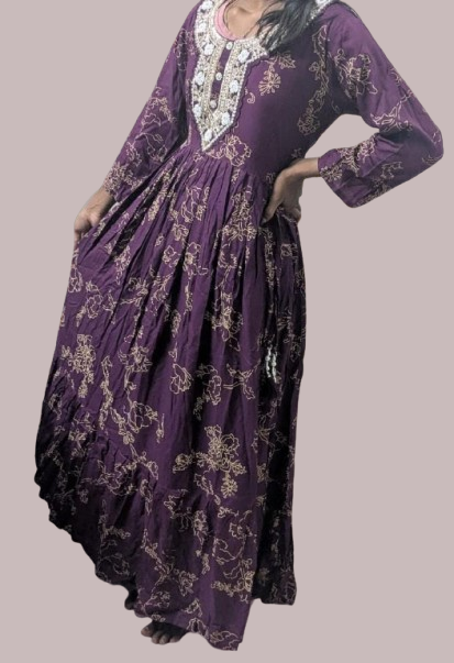 Purple Anarkali Gown