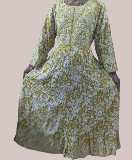 Yellow Anarkali Gown