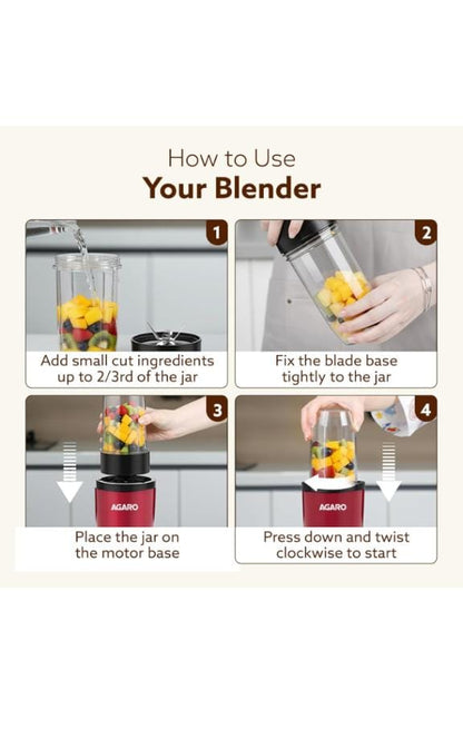 AGARO Regal 3 Jar Personal Blender - 34011