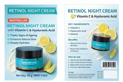 Pilgrim Korean White Lotus Retinol Night Cream (50g)
