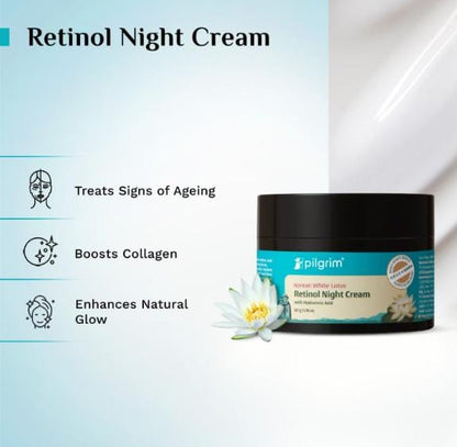 Pilgrim Korean White Lotus Retinol Night Cream (50g)