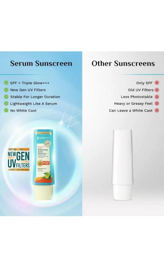 Pilgrim Brightening Serum Sunscreen SPF 50+ PA++++ (45ml)