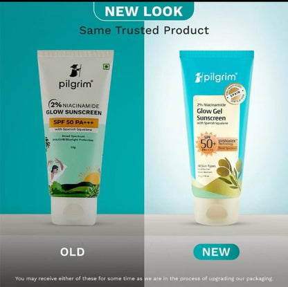 Pilgrim 2% Niacinamide Glow Gel Sunscreen SPF 50+ PA++++ (50g)