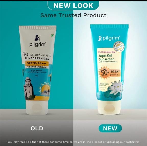 Pilgrim 1% Hyaluronic Acid Aqua Gel Sunscreen SPF 50+ PA++++ (50g)