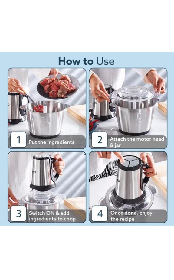 AGARO Delite Vegetable & Meat Chopper - 34228