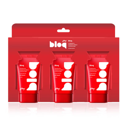 Godrej Bloq Underarm Sweat & Odour Control Deo Citrus | Antiperspirant Stick- combo of 3